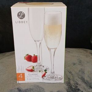 Set of 4 Libbey's 6 oz Classic Glasses